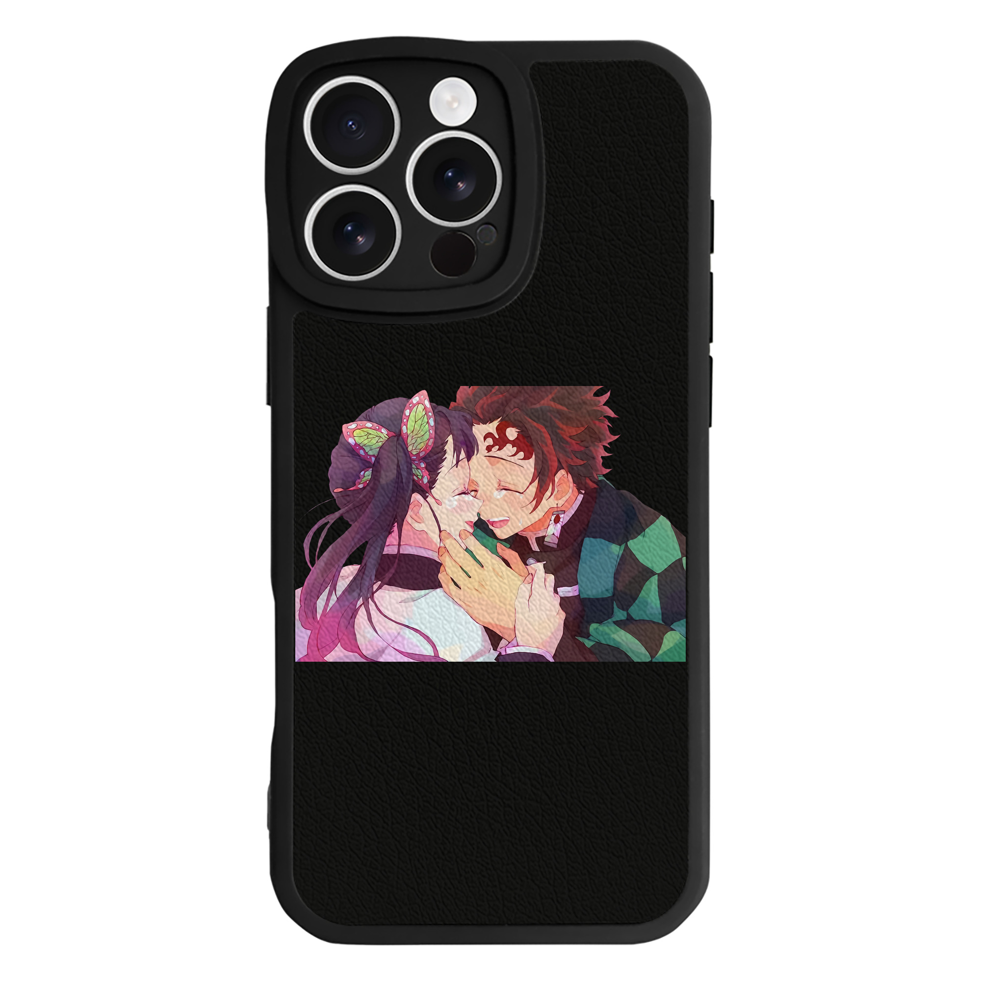（画像用） 鬼滅の刃 竈門 炭治郎／かまど たんじろう Kamado Tanjirou 【iPhone 16シリーズ対応】シリコンスマホケース（レザー調） 材質：シリコン